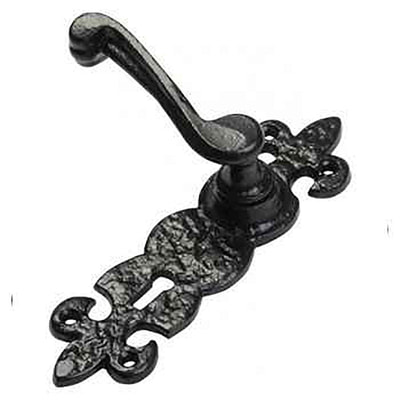 Kirkpatrick lever handle and backplate ornate