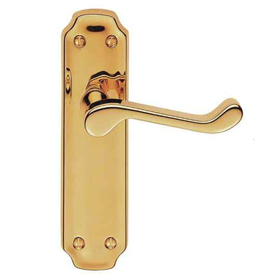 Lever handle with backplate brass
